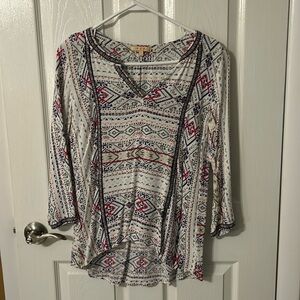 Boho 3/4 sleeve top